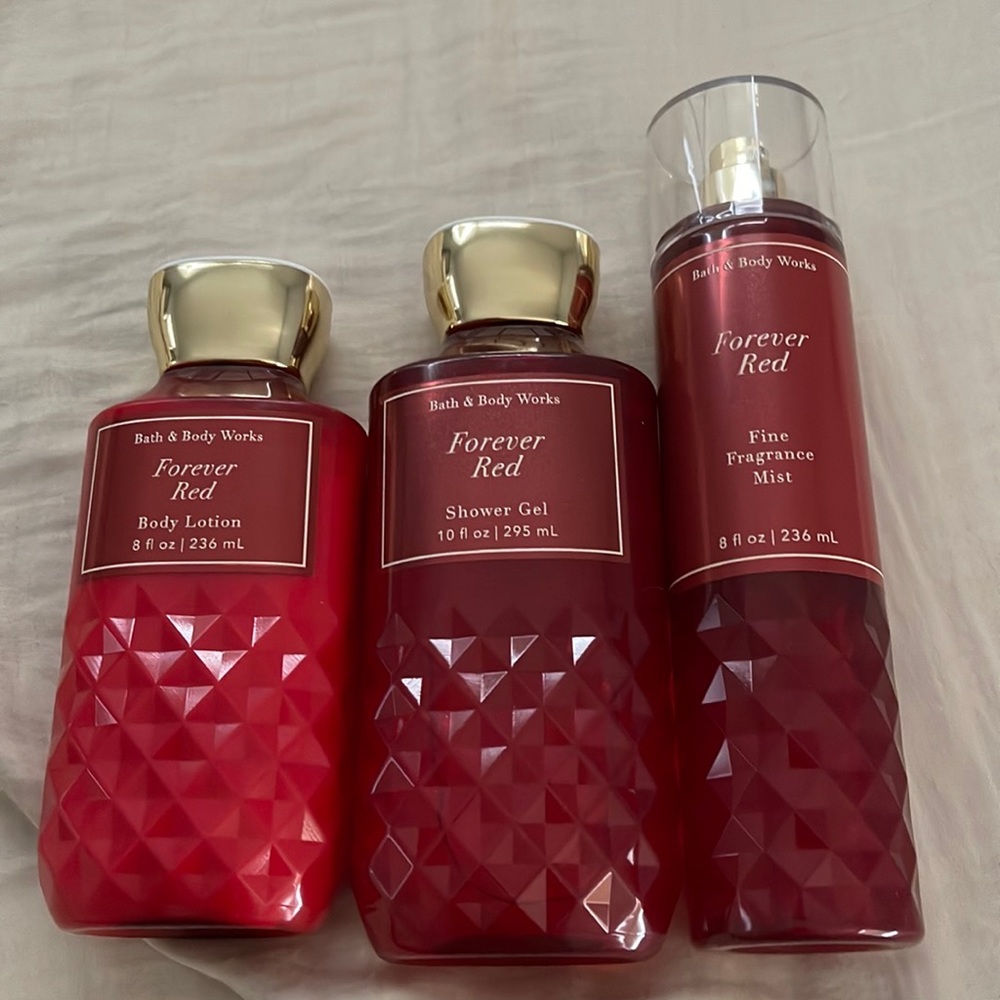 Bath and Body Works shower gel, lotion and body spray
